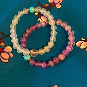 2 gemstone bracelets